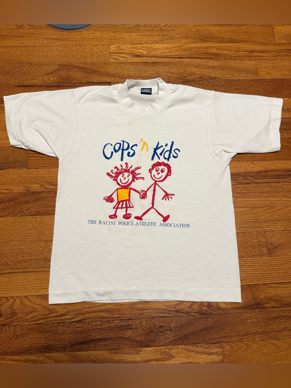 Cops N Kids Vintage T Shirt Police Children 90s Youth 14/16 Retro Shirt
